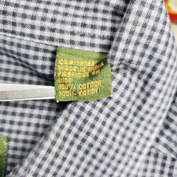 Timberland Men’s Shirt Long Sleeve Button Front Size XXL Blue Checkered - Picture 9 of 12